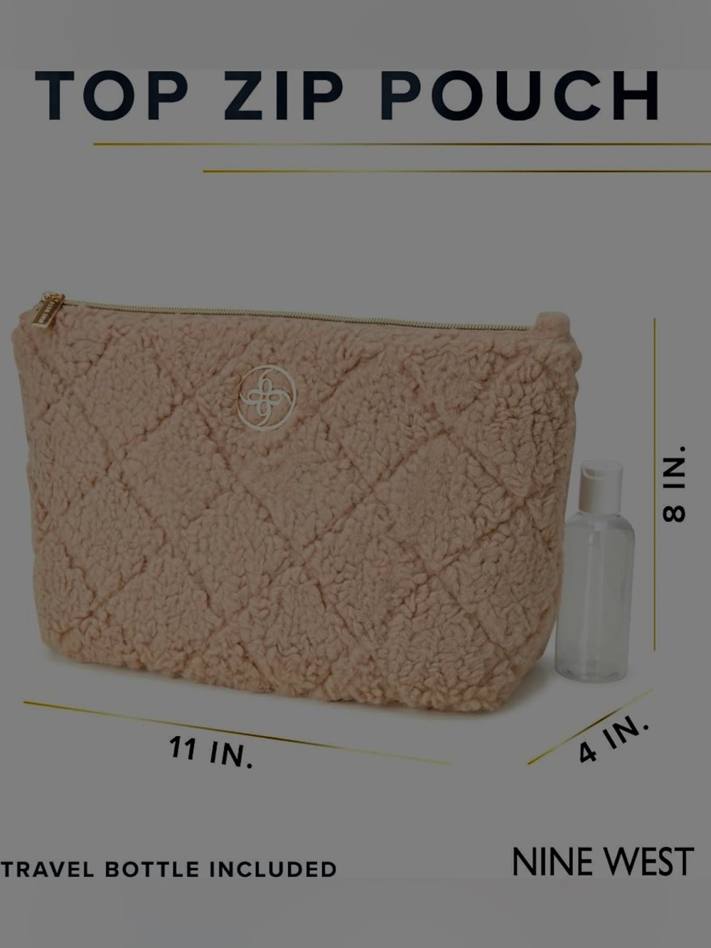 Nine West Sherpa Zip Cosmetic bag bundle NWT (eye pallet and face masks)! - Picture 5 of 5